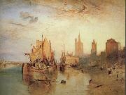 Joseph Mallord William Turner Cologne:The arrival of a packet-boat:evening china oil painting reproduction